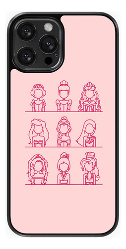 Funda Compatible Con iPhone De  Princesas Ilustraciones #10