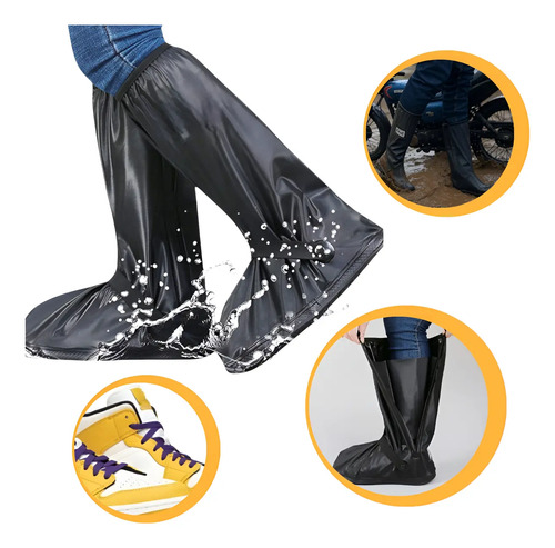 Bota Polaina Impermeável Galocha Para Motociclista Motoboy | MercadoLivre