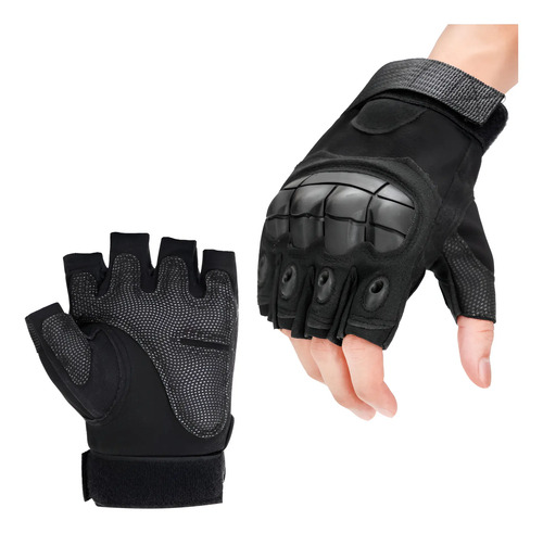 2 Guante Militar Táctico Motociclismo Medio Dedos Multiusos