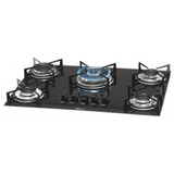 Fogão Cooktop Gás Mesa Vidro Fischer 5 Bocas Tripla Chama