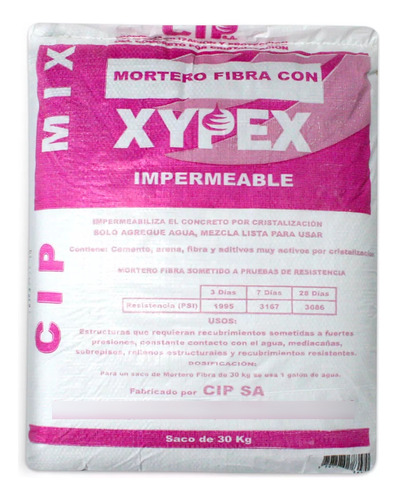 Mortero Fibra Xypex 30kg