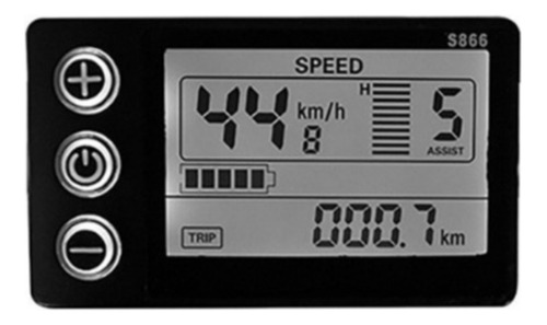 Controlador Inteligente Ebike Lcd Display S866 24v 36v 48v 6