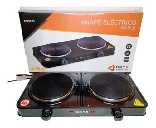 Anafe Eléctrico Oryx Hps203 2000w 220v Doble Hornalla