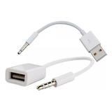 Cable Auxiliar De 3,5 Mm A Usb 2.0 M/m Y Conector O De 3,