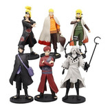 Kit 6 Bonecos Minato Gaara Sasuke Madara Naruto Deidara