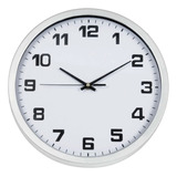 Relógio De Parede Grande 30cm Branco Analógico Silencioso