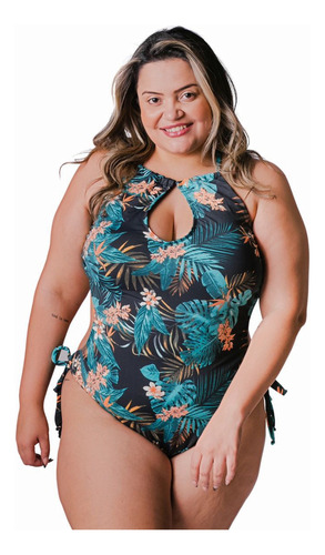 Maiô Plus Size Engana Mamãe Bojo Fixo Lycra Praia Verão 2021