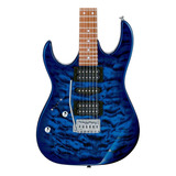 Guitarra Eléctrica Para Zurdo Ibanez Rg Gio Grx70qa Gio De Álamo Transparent Blue Burst Con Diapasón De Amaranto