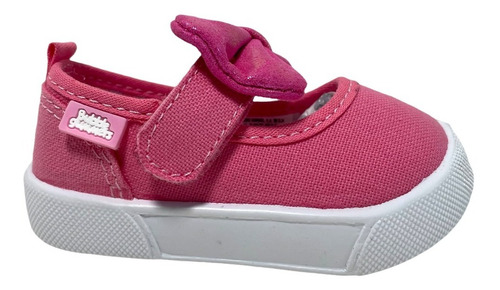 Zapato Tenis Casual Con Moño Coral  Para Niña Bubble Gummers