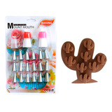 Kit Pasteleria Molde Cactus Silicona+ Set X24u Boquillas 