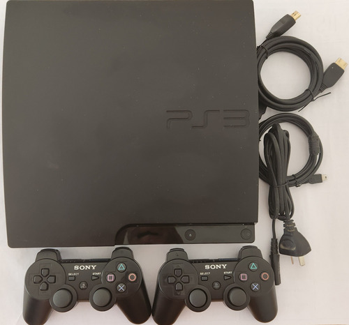 Ps3 Sony Playstation Slim 500gb + 2 Joysticks Controles
