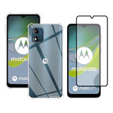 Capa Capinha + Película 3d Para Motorola Moto E13 6.5