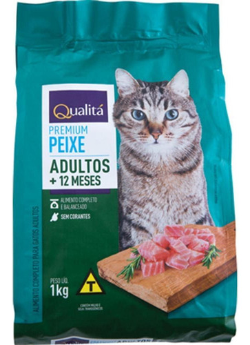 Ração Para Gatos Adulto Sabor Peixe Qualitá 1kg