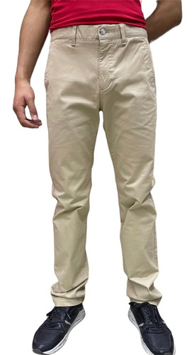 Pantalón Lacoste Para Caballero Beige Claro Regular Fit 