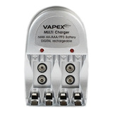 Cargador Multiple Vapex P/ Pilas Aa Aaa Baterias 9v 220v