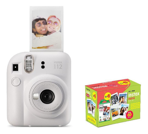 Câmera Instax Mini 12 + Filme De 60 - Kit Exclusivo - Branco