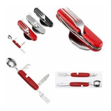 Set Cubierto Plegable Tenedor Cuchillo Cuchara Camping Acer