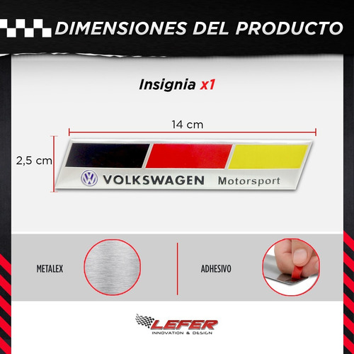 Logo Insignia Vw Motorsport Alemania P/ Bora-vento-up Ing 13 Foto 3