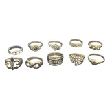 Pack Mayorista 10 Anillos Plata 925 Y Oro Peso 2,5 Grs.