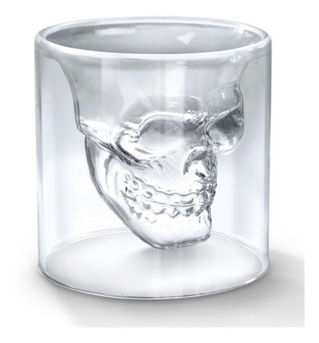 Vaso De Cristal Calavera Para Whisky Craneo De Vidrio 250 Ml