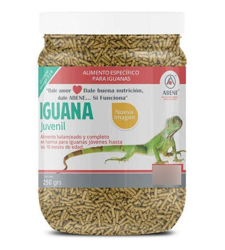 Alimento Verdura Para Iguanas Juveniles 10 Meses 250g Abene 