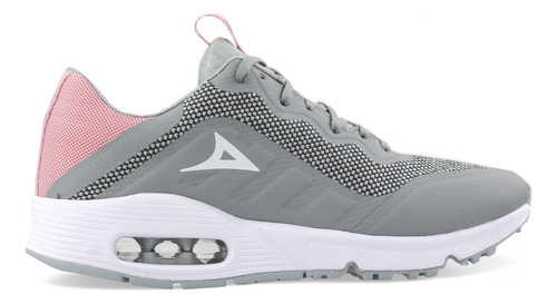 Tenis Urbano Dama Pirma 4512 Zoom Racer Gris Rosa