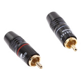 2x Rca Phono Socket Alto- Plug Cabo Conector De Áudio