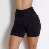 Shorts Curto Meia Coxa Lycra Preta Promoção Envio Imediato