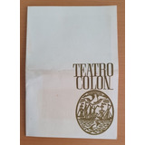 Programa Antiguo Teatro Colon - Richeter Haaser 1962