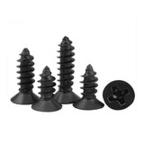 100x Parafuso Chato Preto Cabeça Chata Philips M1.7 X 10mm