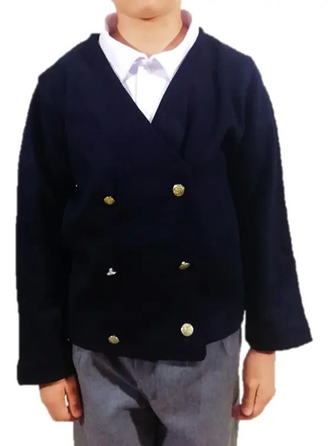 Suéter Cruzado Con Botón Uniforme Escolar Punto Roma 4 A 16 | MercadoLibre