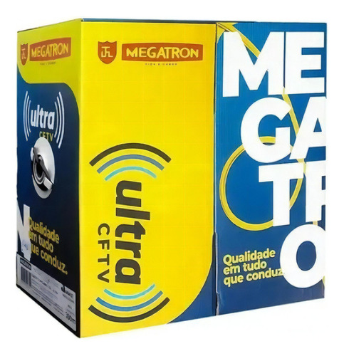 Caixa De Cabo Cftv Cat5 Certificado 300m Azul Megatron