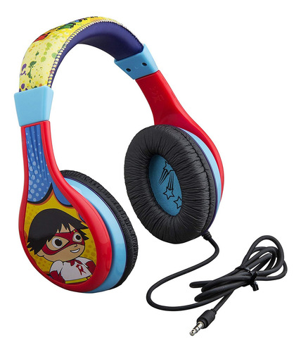 Ryans World Auriculares Niños, Diadema Ajustable, Sonido 3,5