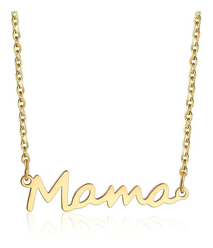 Collar Mujer Acero Inoxidable Dije Mama