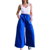 Amplio Palazzo Pant Court Capri Jogging Colores Vivos