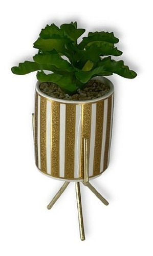 Planta Decorativa Artificial Con Pedestal Macetero