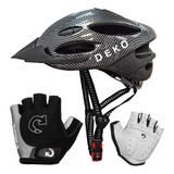 Capacete Ciclismo Led Bicicleta Luva Meio Dedo Bike 