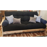 Futon Sillón Cama 3 Cuerpos Colchón Gabardina