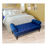 Sillon Pieza Pie De Cama Adil Lino Azul Sofas Salas