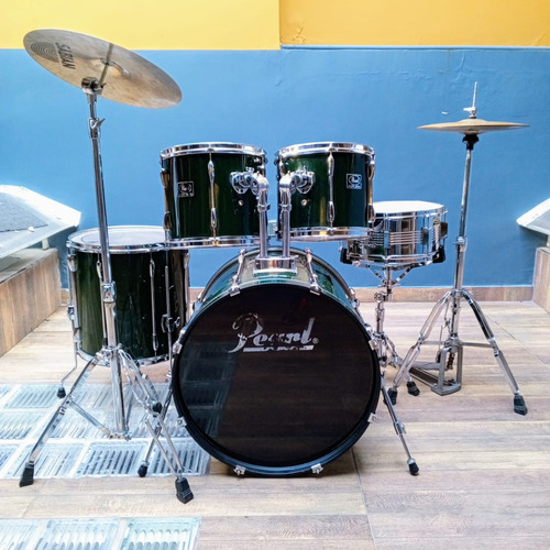 Batería Acústica Pearl Export Series Con 3 Bases 5 Tambores 