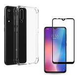 Capa Anti Shock Para Xiaomi Mi 9 Se + Película 3d Full Cover