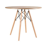 Mesa Eames Redonda 80 Cm Madera