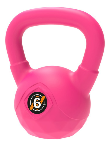 Pesa Rusa O Kettlebell 6 Kg Pvc Funcional Crossfit Color Rosa