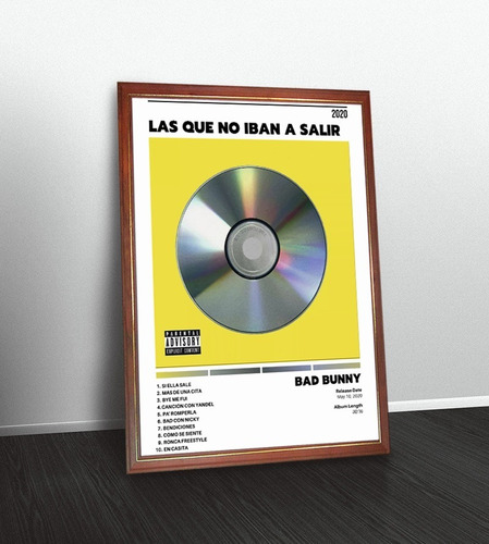Bad Bunny Poster Album Las Que No Iban A Salir En Cuadro 