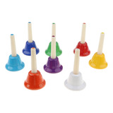 U 8pcs Mão Colorida Percussão Sinos Kit Instrumentos Orff