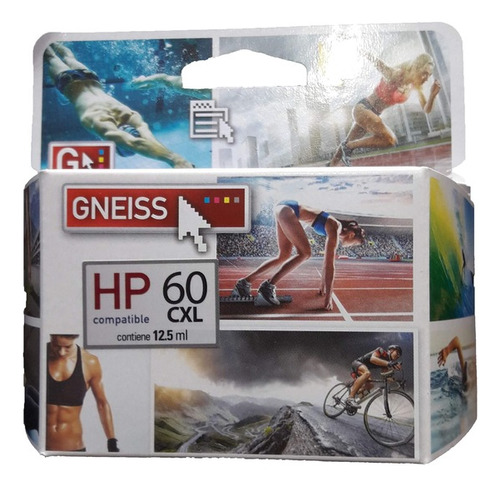 Cartucho Gneiss Para Hp 60 Xl Color (vencido)