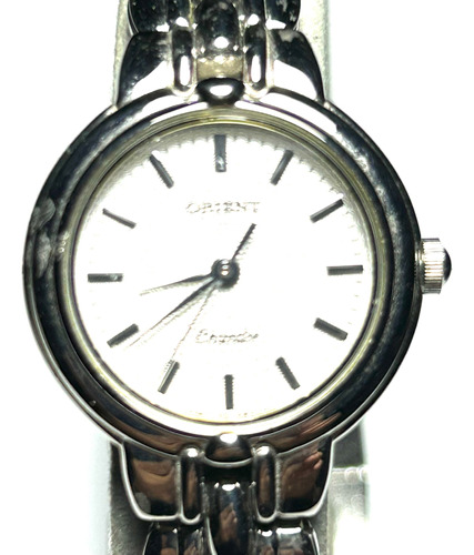 Reloj Orient Quartz De Dama De Acero Inoxidable  Línea Chand