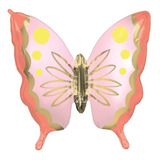 Globo Mariposa Rosa Butterfly Metalico Jumbo Original 30inch