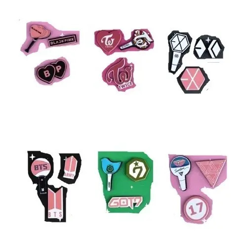3 Pin Broche Prendedor Stray Kids Bts Black Pink Got7 Twice