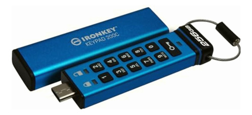 Kingston Ironkey Usb Keypad 200c, Capacidad: 256gb, Usb-c